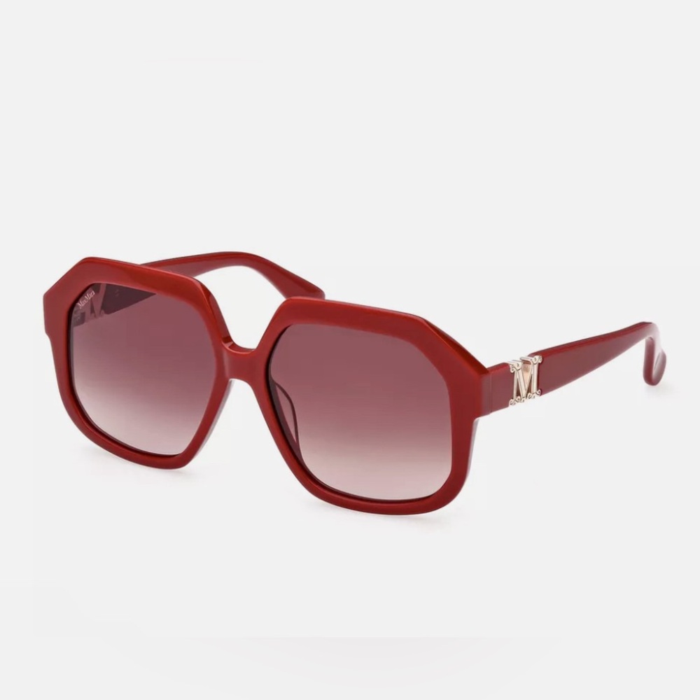 MaxMara Emme 12 Red Oversized Sunglasses, NWOT